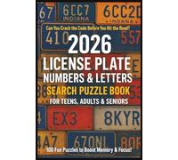 2026 License Plate Numbers & Letters Search Puzzle Book For Teens, Adults & Seniors: Large Print Easy To Read Words | 4000 Featuring Real Plate ... | Gift for Vacations, Holidays & Christmas