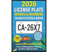 2026 License Plate Word & Number Search Puzzle Book For Teens, Adults & Seniors: Brain Games Large Print Easy To Read | 100 Puzzles, 4000 Plate ... Gift For Christmas, Holiday, Relax & Birthday