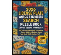 2026 License Plate Word & Number Search Puzzle Book For Teens, Adults & Seniors: Brain Games Large Print Easy To Read | 100 Puzzles, 4000 Plate ... Gift For Christmas, Holiday, Relax & Birthday