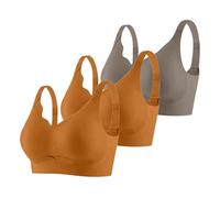 2026 Lingerie da donna senza cuciture Comfort Bra Set 3 pezzi Supporto regolabile Sport per il tempo libero a casa e allenamento per tutte le stagioni usura, Gy4, L