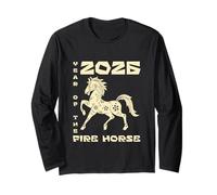 2026 Lunar Chinese New Year Fire Horse Maglia a Manica