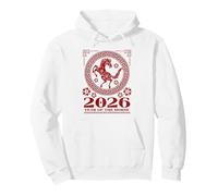 2026 Lunar New Year Fire Horse Felpa con Cappuccio