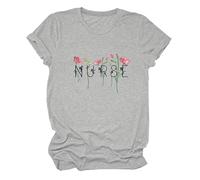 2026 Maglietta classica a maniche corte con scollo rotondo per una maglietta basic morbida e confortevole per ogni top casual confortevole con buona vestibilità., grigio., 3XL