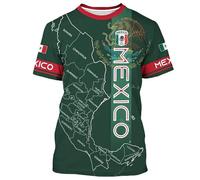 2026 - Maglietta da calcio per uomo e donna, a maniche corte, con scollo rotondo, traspirante, ad asciugatura rapida, per sport, allenamento e feste, Messico 2#, XS