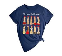 2026 Maglietta da donna La brutta camicia di Natale delle donne degli uomini Camicia Santa Dirty Christmas Divertente regalo per Natale Secret Santa Matching Tshirts, Blu marino, M