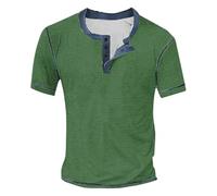 2026 - Maglietta da uomo a maniche corte estive casual top da uomo t-shirt flirren all'orizzonte, verde militare, XXL