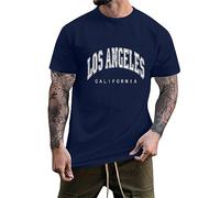 2026 Magliette grafiche da uomo con stampa a lettere Top estivi a maniche corte magliette casual allentate, Marina Militare, XXL