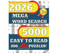 2026 Mega Word Search - Volume 5 - 5000 Easy to Read - 200 Huge Puzzles!: Word Search Book to Promote Memory, Stress Relief, Relaxation and Calmness. Perfect Stocking Stuffer Gift/Travel Companion