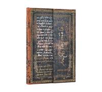 2026 Michelangelo Handwriting (Embellished Manuscripts Collection) Mini 18-month Horizontal Hardcover Flexi Dayplanner 2025-2026 (Wrap Closure): Kalendarz 18-miesięczny