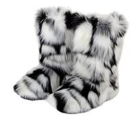 2026 Moda Donna Casual Inverno Sport All'aperto Colorato Caldo Lana Come Stivali Metà Polpaccio Scarpe, Argento, 48.5 EU