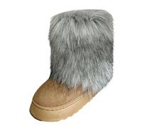 2026 Moda Donna Casual Inverno Sport All'aperto Colorato Caldo Lana Come Stivali Metà Polpaccio Scarpe (3), Grigio, 48.5 EU