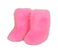 2026 Moda Donna Casual Inverno Sport All'aperto Colorato Caldo Lana Come Stivali Metà Polpaccio Scarpe (2), rosa, 48.5 EU