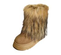 2026 Moda Donna Casual Inverno Sport All'aperto Colorato Caldo Lana Come Stivali Metà Polpaccio Scarpe (3), Oro, 48.5 EU