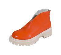 2026 Moda Inverno Donna Stivaletti Spessa Suola Mid Heel Slip On Short Solid Casual Style, Colore: arancione., 37 EU