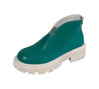2026 Moda Inverno Donna Stivaletti Spessa Suola Mid Heel Slip On Short Solid Casual Style, verde, 43 EU