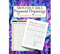 2026 Monthly Bill Payment Organizer: Large Print 8.5 x 11 Financial Planner with Bill Checklist, Income/Savings Tracker, and Bank Account Security Log.