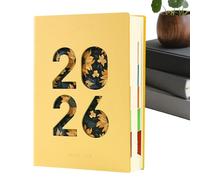 2026 Monthly Planner - A5 PU Leather Notebook, 365-Day 2026 Daily Planner Calendar Book | Academic Agenda and Appointment Scheduler for Work, School, Home, Classroom, Travel, and Time Management
