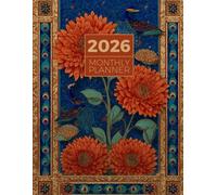 2026 Monthly Planner One Year Calendar Schedule Organizer 12 Months from January to December 2026: Luxury Flower Pattern Design