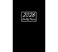 2026 Monthly Planner: Small Size 5x8 Inches | One Year Calendar Schedule Organizer (12 Months from January to December) with Holidays | Black Cover