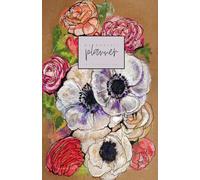 2026 Monthly view journal diary by PipaCrafts.Handmade: the "Carmel White Anemone oil pastel painting" cover