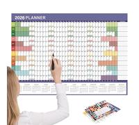 2026 Monthly Wall Calendar - Full Year Hanging Planner Chart, Big Writable Schedule Organizer For Home, Office, School & Classroom | Reusable Wall Management Calendar For Teachers, Students Kitchen &