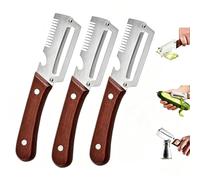 2026 New 3 in 1 Multifunctional Vegetable Peeler, Stainless Steel Blade Julienne Peeler & Bottle Opener for Kitchen - Ultra Sharp, Space Saving, Ideal for Potato Carrot Apple (A1,3PCS)