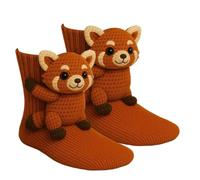 2026 New 3D Knit Animal Socks, Novelty Floor Sock for Christmas, Warm Non-Slip Soft Hand Crocheted Socks, Cute Hand Crochet Knit Sock, 3D Doll Couple Novelty Birthday for Lovers, Boyfriend, Family