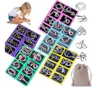 2026 New 3dmetal Montessori Puzzle Solving, Metal Brain Teaser Puzzles, Metal Puzzles For Adults, Steel Iq Games, Physics Mind, For Family Game Nights And Travel Entertainment (K)