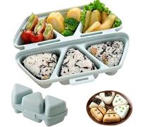 2026 New 6 In 1 Rice Ball Mold, Triangle Rice Ball Mold Set for Musubi with 6 Foldable Easy-Release Nonstick Onigiri, Dishwasher-Safe & Microwavable (Blue)