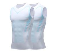 2026 New Compression Shirt Men, Compression Tank Top Men for Daily Office Gym Workout (2 PCS White,5XL)