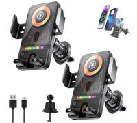 2026 New Cool Car Wireless Fast Charging Holder, 90° Switch Between Horizontal Vertical, Charge Faster, Smart Sensor Open, Universal Air Vent Phone Holder for All Smartphones (B-2PC)