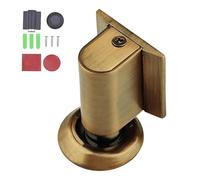 2026 New Door Wedge Stopper, Magnetic Doors Stoppers for Bottom of Door, No Drill Invisible Doorstops for Inside Doors, Duty Catch Holder, Dual Magnetic Design, Strong Suction (Brass)