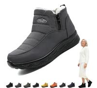 2026 New Dritnow Shoes Women's Warm Snow Boots, Non-Slip & Fur-Lined Slip On Boots for Women Comfort & Durability (Grey,42)