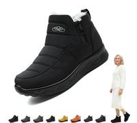 2026 New Dritnow Shoes Women's Warm Snow Boots, Non-Slip & Fur-Lined Slip On Boots for Women Comfort & Durability (Black,43)
