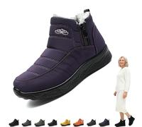 2026 New Dritnow Shoes Women's Warm Snow Boots, Non-Slip & Fur-Lined Slip On Boots for Women Comfort & Durability (Purple,38)