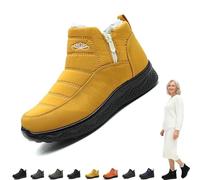 2026 New Dritnow Shoes Women's Warm Snow Boots, Non-Slip & Fur-Lined Slip On Boots for Women Comfort & Durability (Yellow,43)