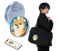 2026 New Electronic Badge Digital Display Pin - 1.7'' IPS Touch Screen Digital Display Pin, Custom Anime Photo/Video Slideshow for Ita Bag Cosplay & Convention Otaku Accessory (Blue)