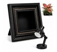 2026 New Frame Planter DIY Kit with LED Accent Light, Pot and Stand | DIY frame-shaped planter kit; includes frame,stand,pot,LED spotlight & spray bottle; Plants & Soil NOT Included(Black)