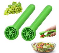 2026 New Grape Cutter Slicer, Grape Cutter Tool, Grape Tomato Cherry Strawberry Cutters Tools Into 4 Pieces, Quarter Grapes Slicer Kitchen Gadget for Vegetable Fruit Salad (2Pcs)