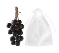 2026 New Grape Soap on a Rope,Handmade Grapes-Shaped Soaps,Decorative Aromatic Bar for Hand & Body Wash,Fresh Air & Home Décor Gift for Men & Women (Black,20 pieces/mesh bag)