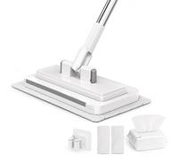 2026 New Hands Free Flat Mop One Click, Snap Grip Mini Mop for Wet Dry Cleaning, Hands Free Multi Purpose Flat Mop for Floors Walls Bathroom Corners