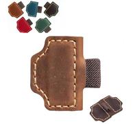 2026 New Magnetic Leather Pen Holder Bookmark, Personalized Bookmarks, Customized Gifts for Readers (Light brown,N)