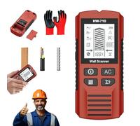 2026 New Multifunctional Handheld Metal & Wall Detector, 6-in-1 Multi-Function Handheld HD LCD Display Wall Metal Detector, Stud Finder Wall Scanner for Detecting Metal, Cables, Wood (Red)