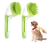 2026 New Pet Bath Brush, 2 in 1 Dog Bathing Grooming Massage Brush with Shampoo Dispenser, Dog Scrubber for Long Short Haired Dogs Cats (Green,Coarse+Fine Tooth)