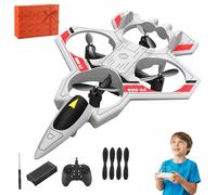 2026 New Remote Controlled Fighter Jet, Rc Jets Plane for Kids, Fighter Jet Toys, Three Electric Version, 360° Flip, 3 Speeds Adjustable Rc Fighters (Ivory White)