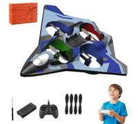2026 New Remote Controlled Fighter Jet, Rc Jets Plane for Kids, Fighter Jet Toys, Three Electric Version, 360° Flip, 3 Speeds Adjustable Rc Fighters (Blue)