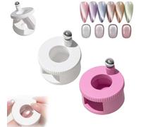 2026 New Rotating Cat Eye Magnet, Automatic Glass Bead Suction Of Cat Eye Nail, with Uniform Magnetic Force Excellent Light Absorption,Creating Wide Cat Eye Effect in 2s (2 MIx)