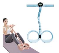 2026 New Smart Foot Pedal Puller with Counter - 6-Tube Resistance Band, Tear-Resistant & Non-Deformable Foot Pedal Exerciser for Full Body Stretching, Yoga & Home Fitness (Blue)