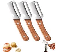2026 New Stainless Steel Vegetable Peeler with Wooden Handle,Zero Snag Wooden Peeler & Fruit Slicer, Sharp Blade for Carrot, Apple, Kiwi, Orange, Easy Grip Kitchen Tool (3pcs)