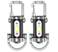 2026 New Super Bright Mini Keychain Flashlight,Portable Rechargeable Type-C USB LED Key Chain Light with Waterproof Design,Multiple Lighting Modes,Power Bank Function,For Outdoor,Camping,Hiking (1PCS)